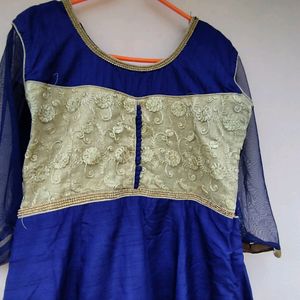 Navy Blue Anarkali Sute