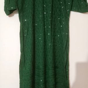 Sequins Work Green Kurti