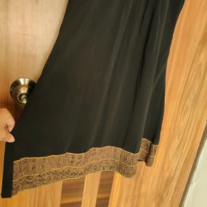 Black V-neck Kurta / Dress (Women)