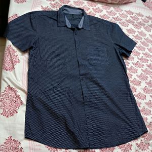 STILE BENETTON Men Blue Printed Cotton Shirt