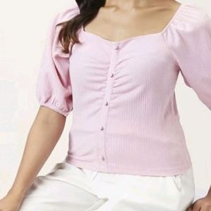 Short Sleeved Slim Fit Top (Lilac)