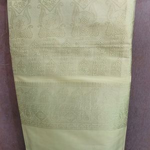 Kanjivaram Type Pure Silk YELLOW Saree with Beauti