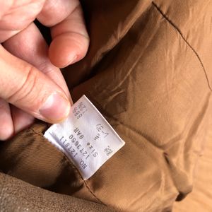 Korean Brown Blazer Jacket With Shoulder Pads
