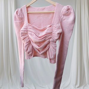 Self Design Women Pink Top