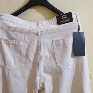 Beige Cargo Jeans