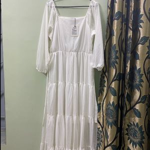 Women White Bow Dress