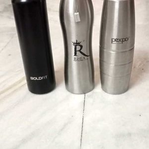 WATER BOTTLE -PEXPO, BOLD FIT AND STEEL BOTTL