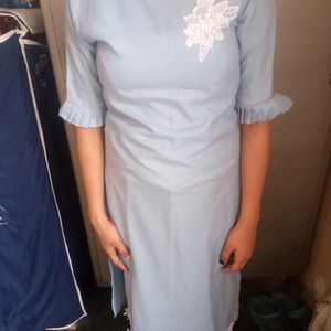 Cyan Straight Kurta