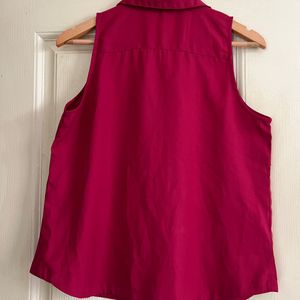 DressBerry sleeveless fuchsia shirt (L)