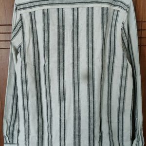 White With Black Stripes Casual Shirt