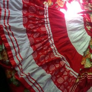 Red And White Skirt