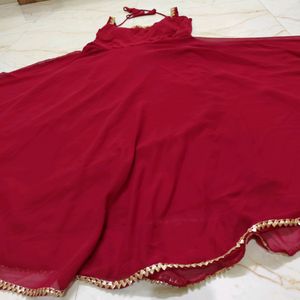 Heavy Flair Anarkali Gown With Pant Dupatta Se