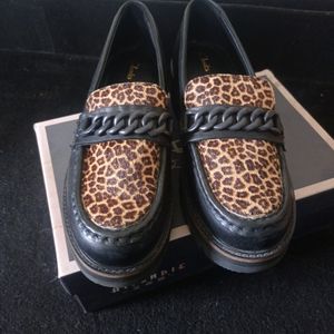 Leapord Print Blend Platform Loafers