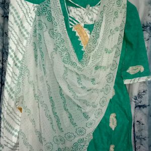 Green 🍏 Colour Women Punjabi Dress