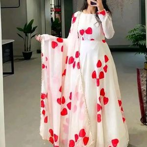 Latest Georgette Printed Gown For Women