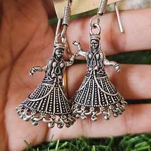 Silver Jhumka Pair Of Two