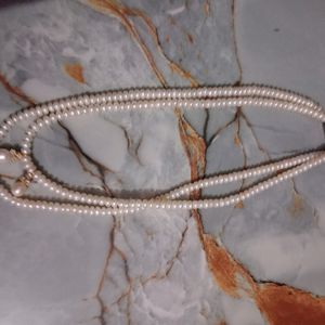 White Necklace With Stones