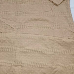 Tan Colour Chikankari Kurta. Height 39 Inches