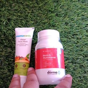 Face Mask And Dermaco Biotin Capsules