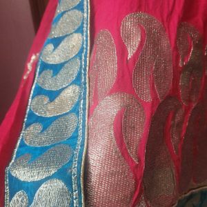 **Pure Cotton Kurti With Velvet Border Dupatta**