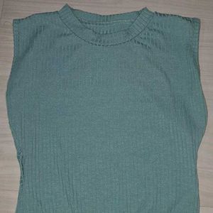 Cyan Colour Tank Top...