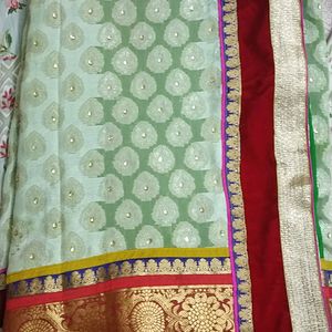 Gorgeous Heavy Lehenga Pattern Saree