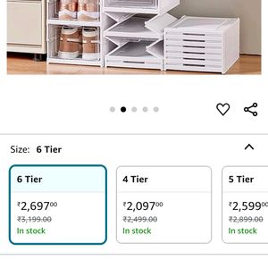 Foldable Storage Organiser Cabinet 6tier