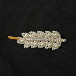 Pearl Leaf Flower Hairpin