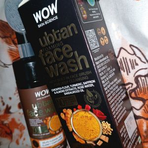 Wow Ubtan Foaming Face Wash With Brush New