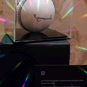 New Rahul Dravid Ball Signed In A Glass Frame