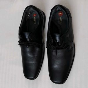 Vorth Brand Men Black Lace-up Leather Formal Shoes