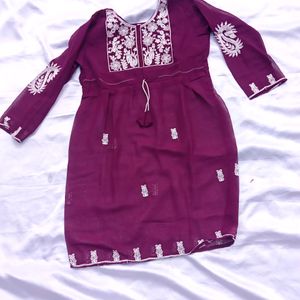 Lucknowi Chikankari Tunic