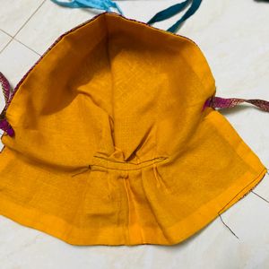 Handmade Full Length Cotton Caps For Baby