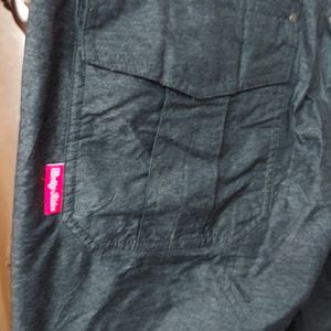 Charcoal Branded Cargo Korean Hip Hop Style