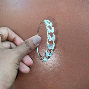 Silver Butterfly Bracelet And Beads  (2)