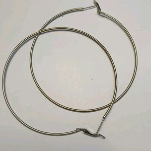 Large Silver Hoops