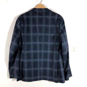 Navy Blue Checked Blazer (Men’s)