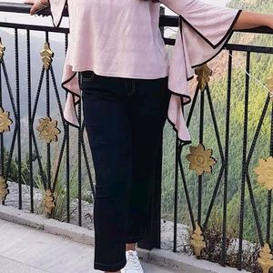 Cute Top With Flared Sleeves And Off Shoulders