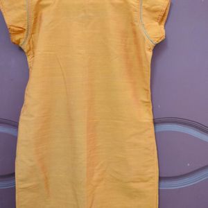 Golden Yellow And Red Coloured Top For Women