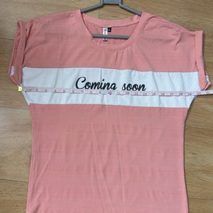 Peach Color Woman T-shirt