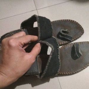 Used Denim Heels