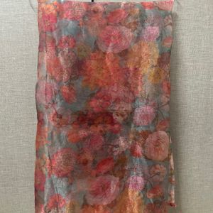 Organza Floral Dupatta