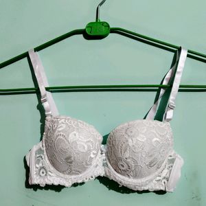 White Underwire Padded Bra