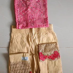 Beautiful Brand New Kurta And Embroidered Pant