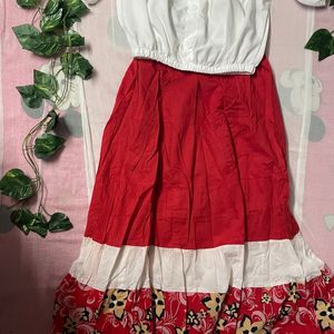 Red Ethnic Skirt 🍓