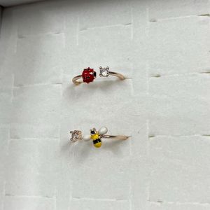 Ladybug And Bee Ring