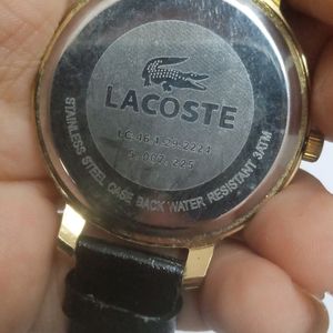 LACOSTE Casual Leather Watch Black