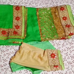 Wedding Saree+Green Bangle Free