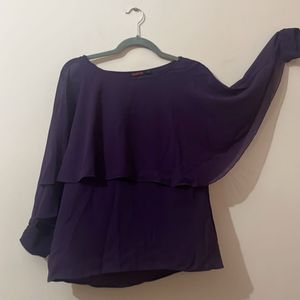 Purple Blouson Top