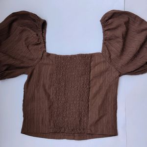 Brown crop top